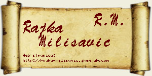 Rajka Milisavić vizit kartica